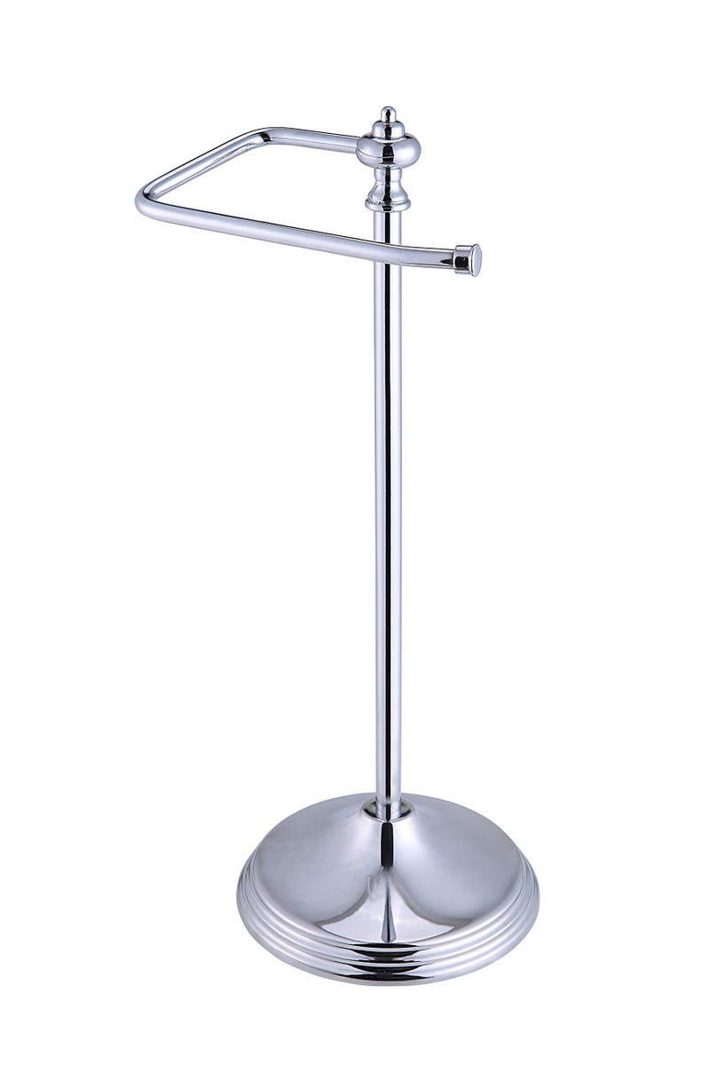 SunnyPoint Heavy Weight Classic Decorative Metal Fingertip Towel Holder Stand for Bathroom, Kitchen, Vanity and Countertops; Hanging Bar is 14.2"" Height (Chrome, 15.6"" x 5.6"" x 5.6"") - Image 4